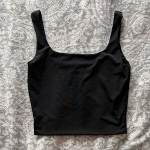 Amazon Black Square Neck Crop Top